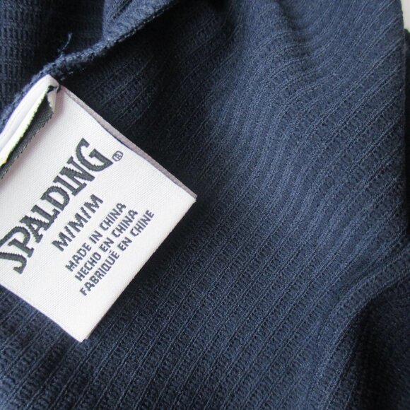 SPALDING PEACOAT BLUE PLUNGE DEEP V-NECK SEAMLESS BODYSUIT SIZE MEDIUM NWT - Picture 8 of 13